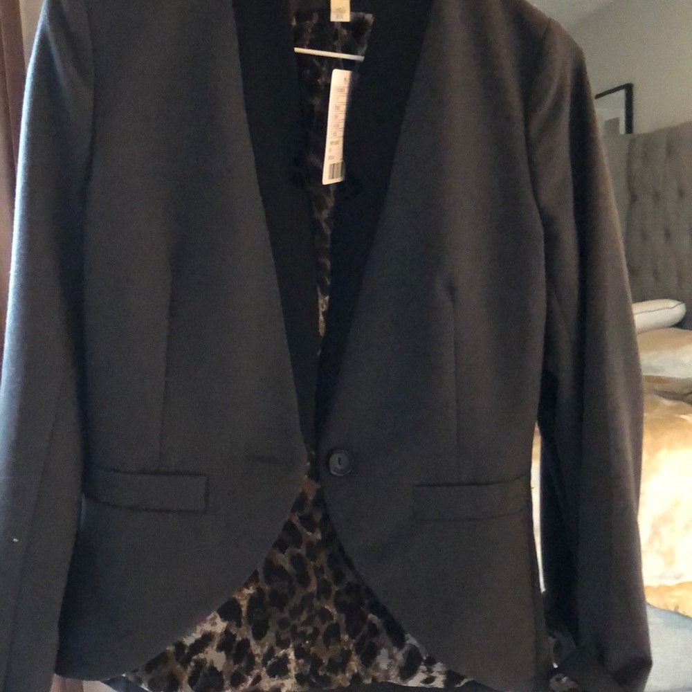 Urban Outfitters Grey and Black Blazer